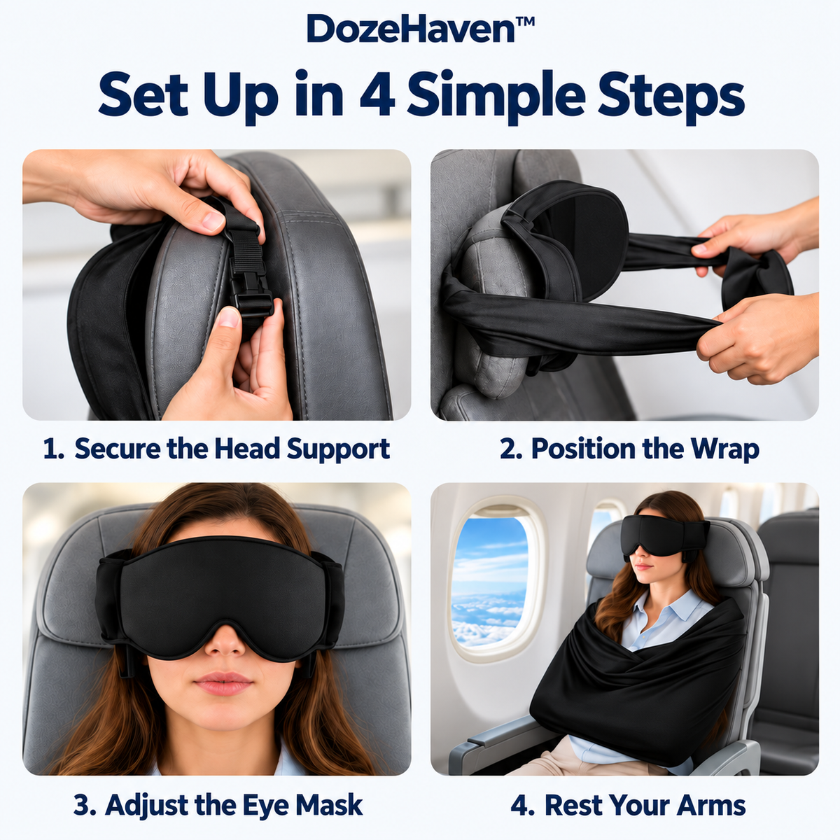 DozeHaven™ 3 in 1 Travel Sleep Set